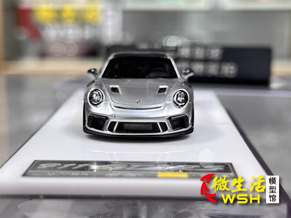 [Premium Resin Model] Car Lounge 1:64 Porsche 991.2 GT3 RS GT Silver Metallic Premium Box Packaging Limited 399 Pieces