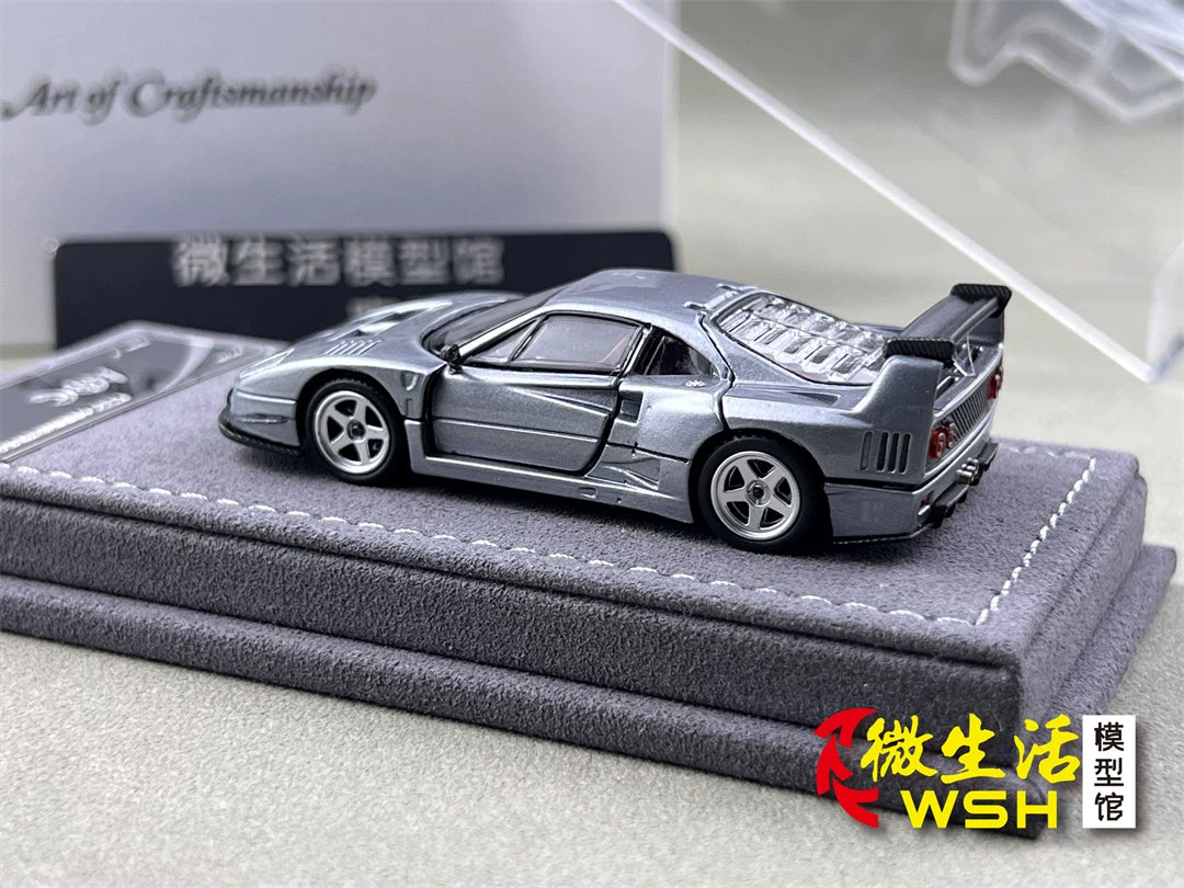 AOC 1:64 F40 Raw Metal Edition Hobby Expo China 2026 Limited Edition (Openable All Doors and Hoods with Detailed Engine and Decal Stickers)