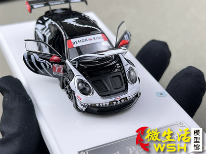 Demon King Auto 1:64 911 GT3 RS (992) Skeleton Rexy Dinosaur #77 (Openable Front Hood + Doors) in Premium Box Packaging