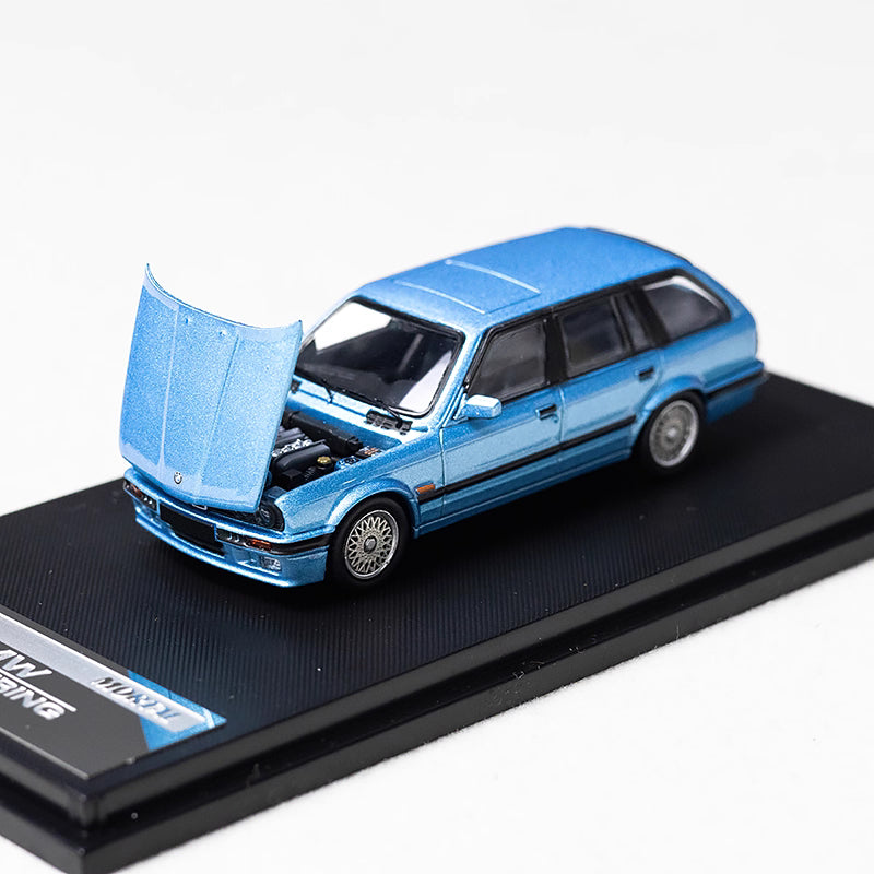 Mortal BMW 3 Series M3 E30 Wagon Pearl Blue Ordinary Stance Openable Front Hood Detailed Engine Limited 799 Pieces