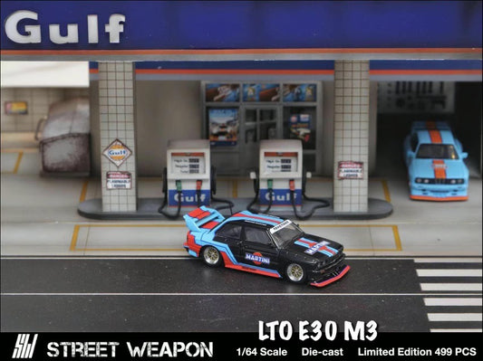 Street Weapon 1:64 BMW LTO E30 M3 Martini Black Edition