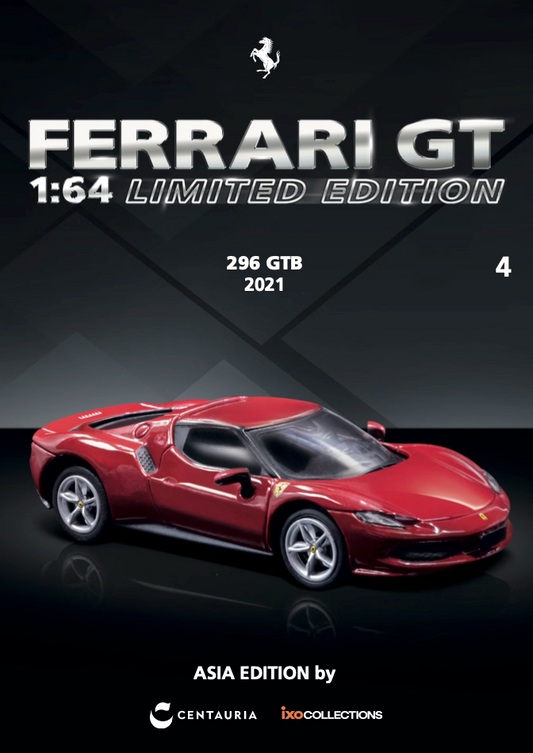 CENTAURIA x IXO COLLECTIONS FERRARI GT 1:64 Magazine ASIA EDITION - FERRARI 296 GTB 2021 (English Version)