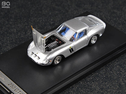 Classic Lover 1:64 Ferrari 250 GTO Silver Openable Front Hood Detailed Engine Limited 999 Pieces