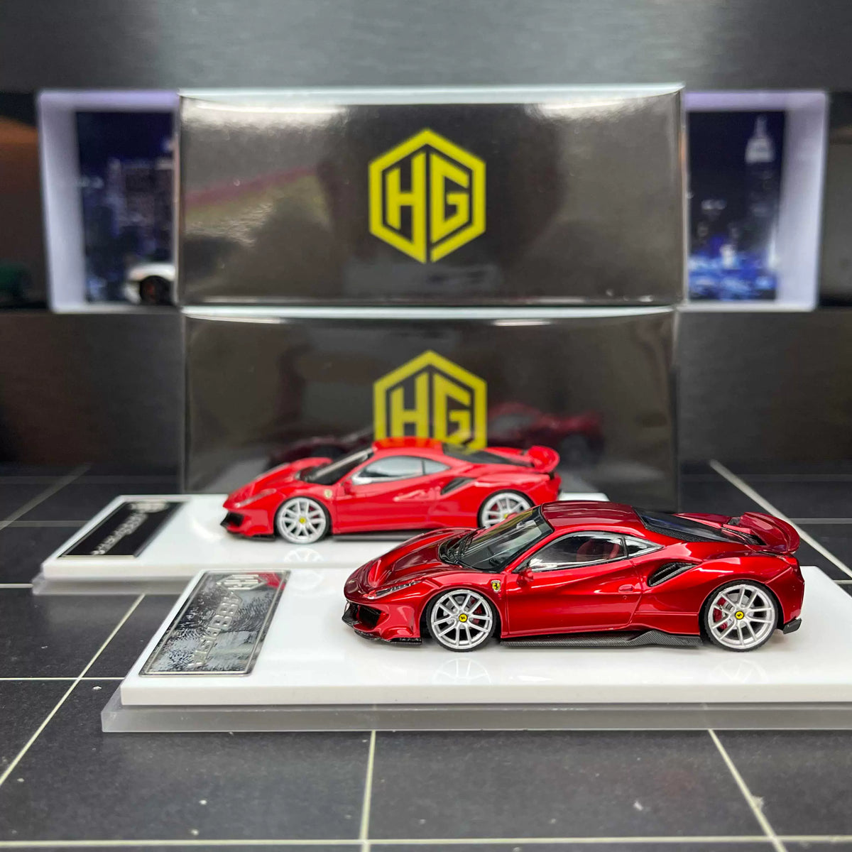 HG 1:64 488 Pista Coupe Metallic Red