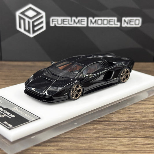 [Premium Resin Model] FuelMe Neo 1:64 Lamborghini Countach LPI 800-4 Nero Maia Black