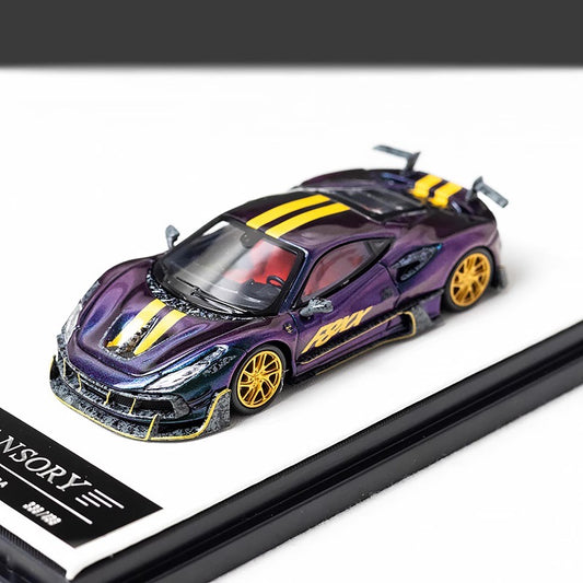 Aurora Model 1:64 Ferrari F8 F8XX Mansory Custom Metallic Chameleon Colours