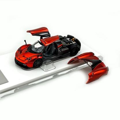 HKM Premium 1:64 Pagani Huayra Coupe 2014 Metallic Red (Movable Rear Engine Boot, 2 Gull Wing Doors, Front and Rear Spoilers) Limited 999 Pieces