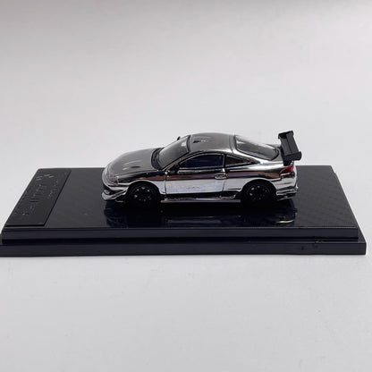 Transcend Model 1:64 Mitsubishi Eclipse Chrome Gun Grey