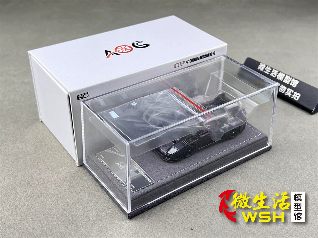 AOC 1:64 F40 Raw Metal Edition Hobby Expo China 2026 Limited Edition (Openable All Doors and Hoods with Detailed Engine and Decal Stickers)