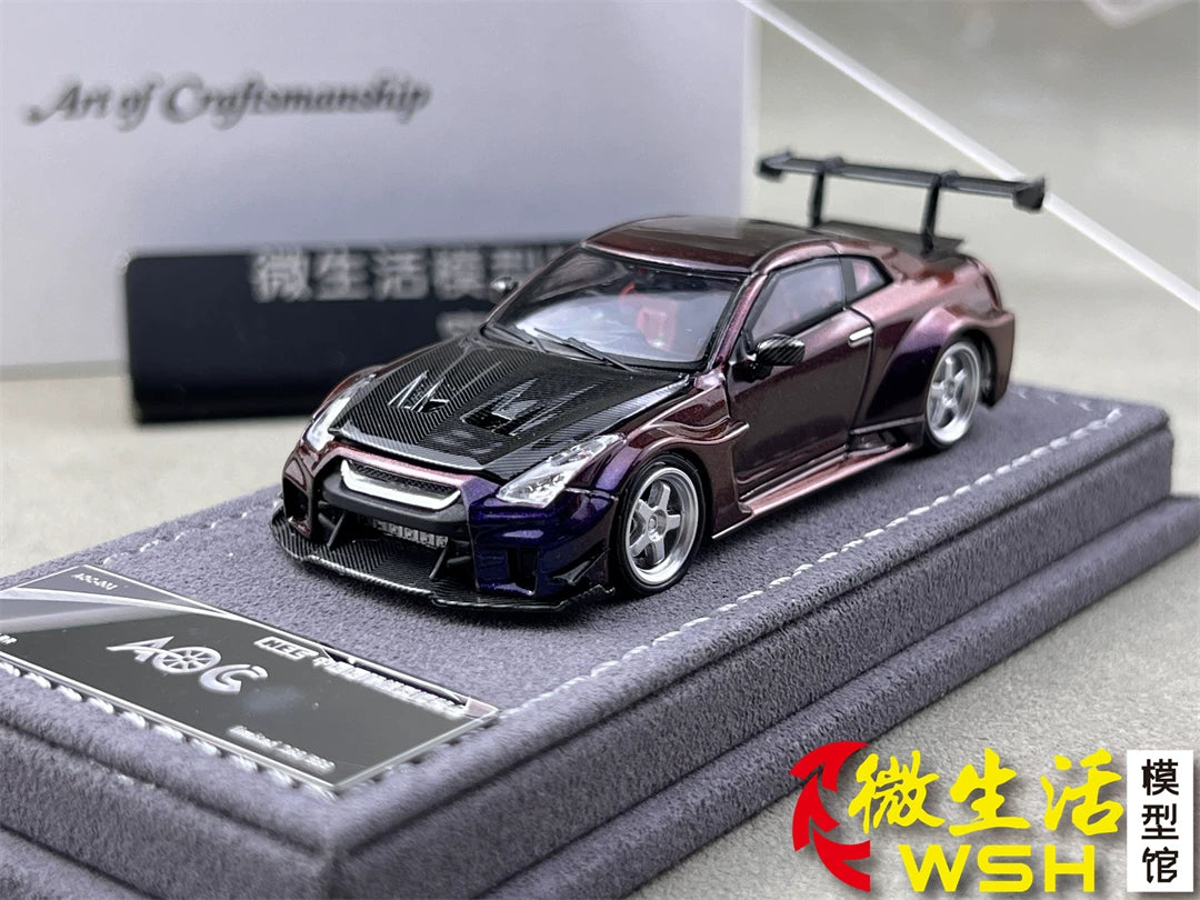AOC 1:64 Nissan GT-R R35 Chameleon Changing Colours Hobby Expo China 2026 Limited Edition (Openable All Doors and Hoods with Detailed Engine and Decal Stickers)