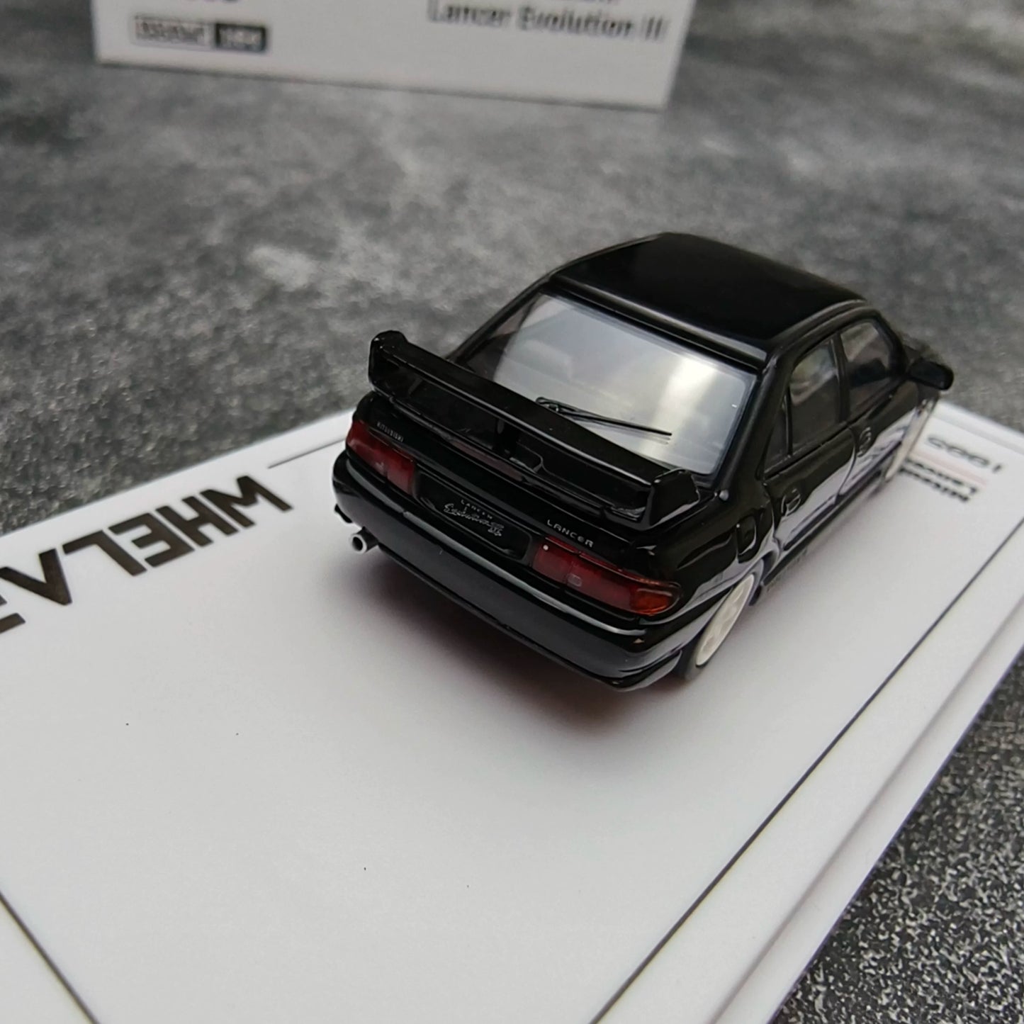 Whelart 1:64 Mitsubishi Lancer Evolution III Black LED Head and Back Lights with Car Key Shape Controller in Premium Box Packaging (Official Licensed)