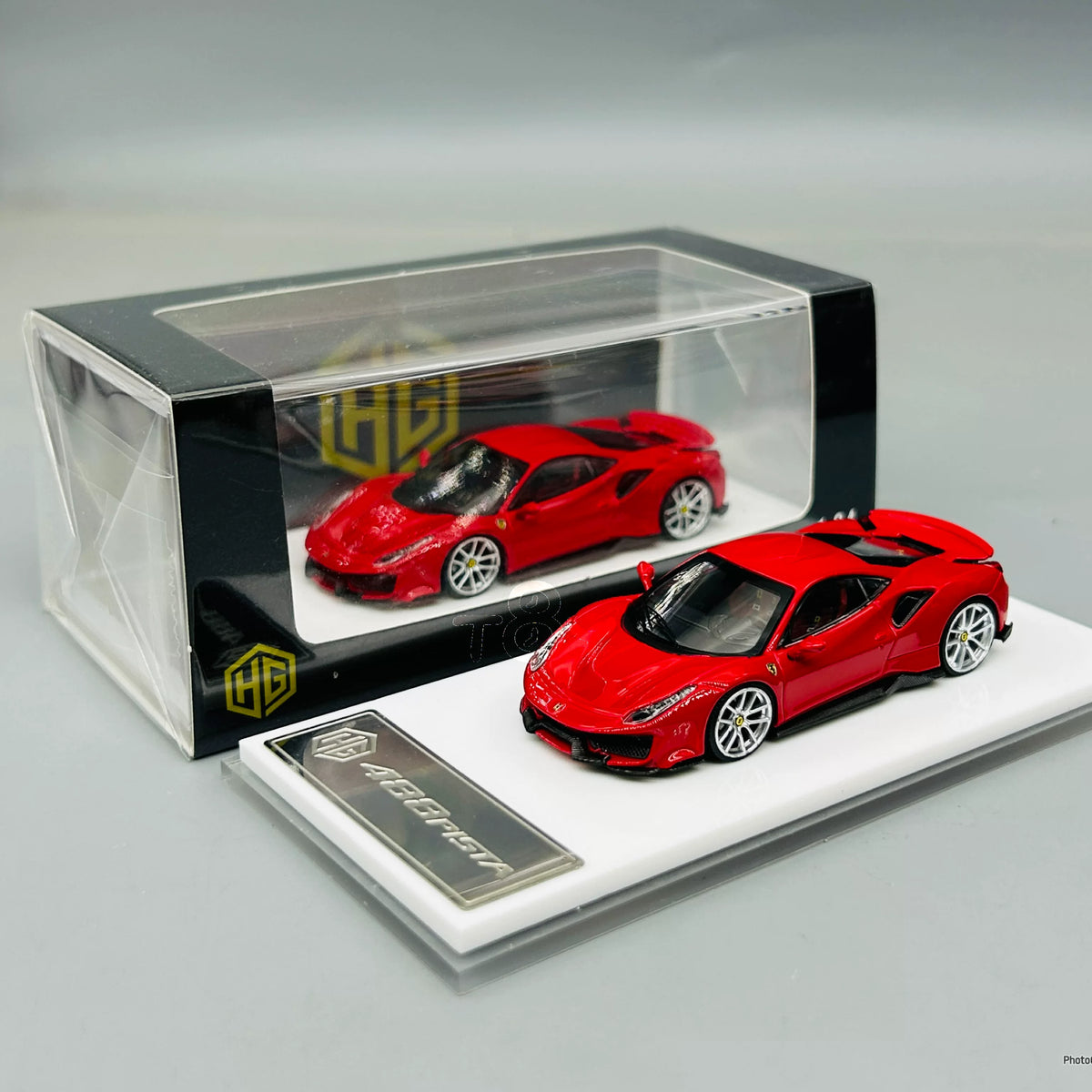 HG 1:64 488 Pista Coupe Rosso Corsa Standard Red