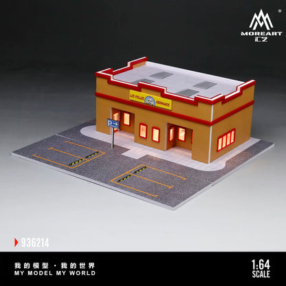 MoreArt 1:64 Los Pollos Hermanos Breaking Bad Fried Chicken Restaurant LED Light Diorama