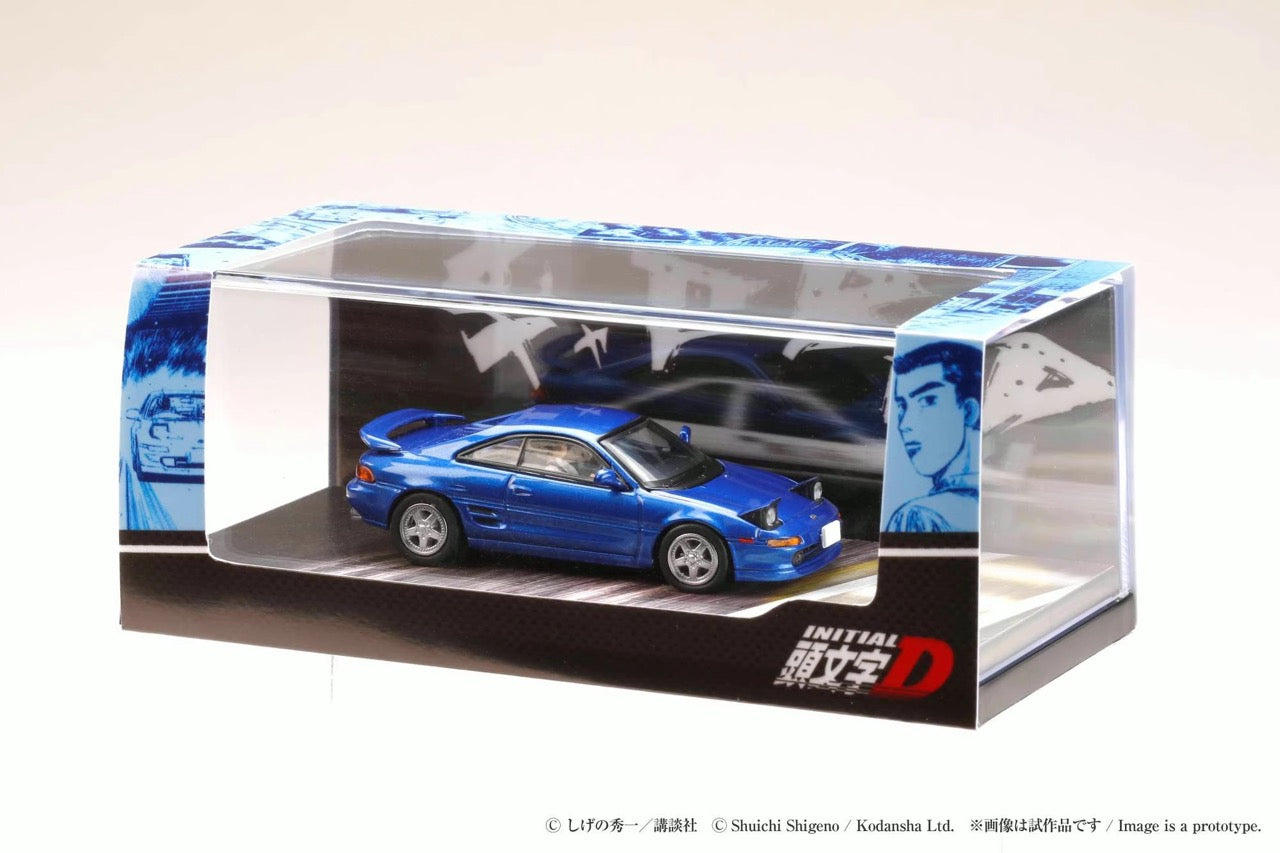 Hobby Japan 1:64 Toyota MR2 SW20 G-Limited Folding Headlight Initial D Official Licensed Kai Kogashiwa VS Takumi Fujiwara with Kai Kogashiwa Figure Driving In The Car