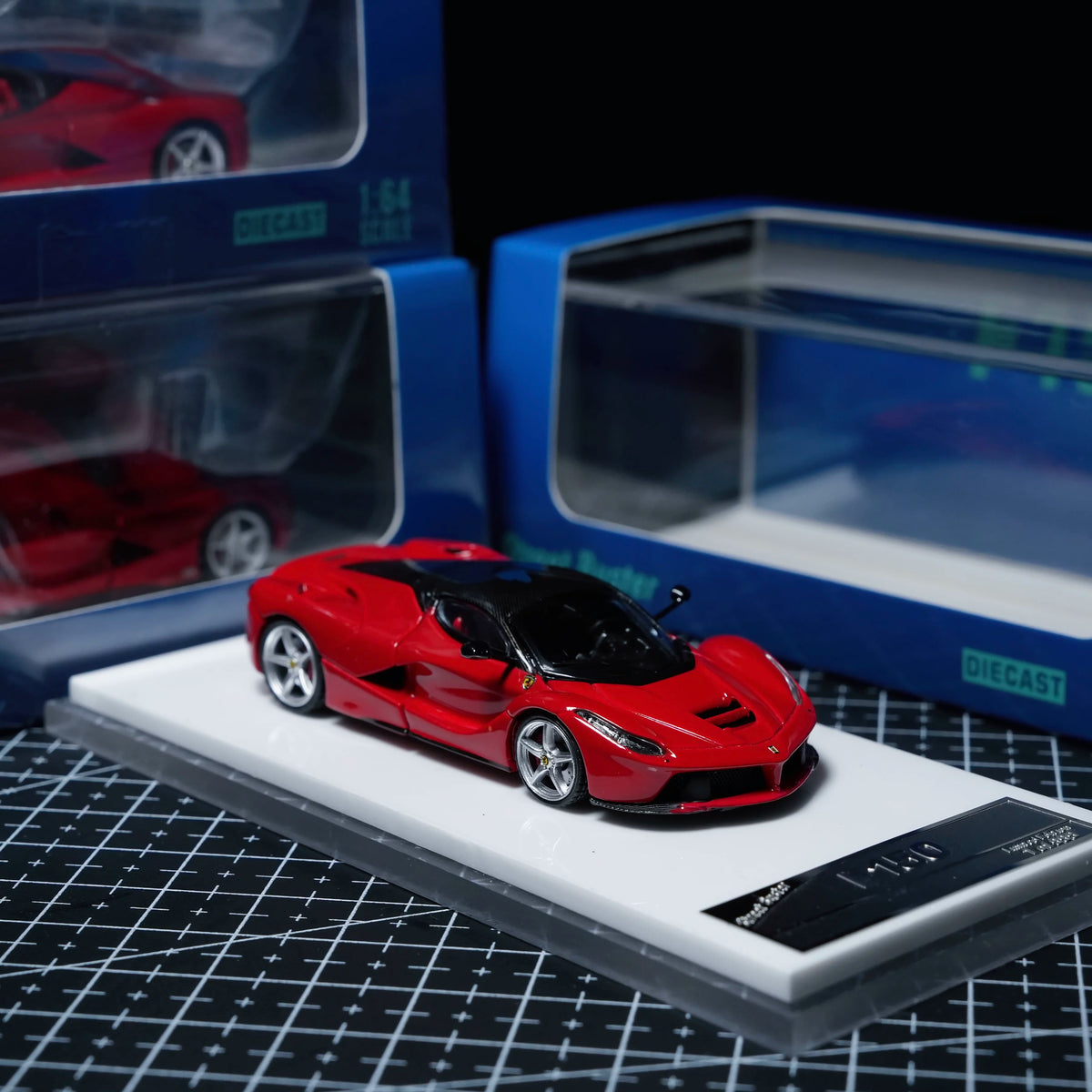 Street Buster 1:64 LaFerrari F150 Coupe Hard Top Rosso Corsa Standard Red Openable Rear Hood Detailed Engine