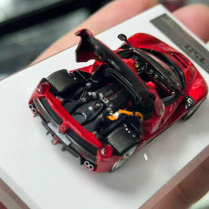 Street Buster 1:64 LaFerrari F150 Aperta Soft Top Rosso Corsa Standard Red Openable Rear Hood Detailed Engine