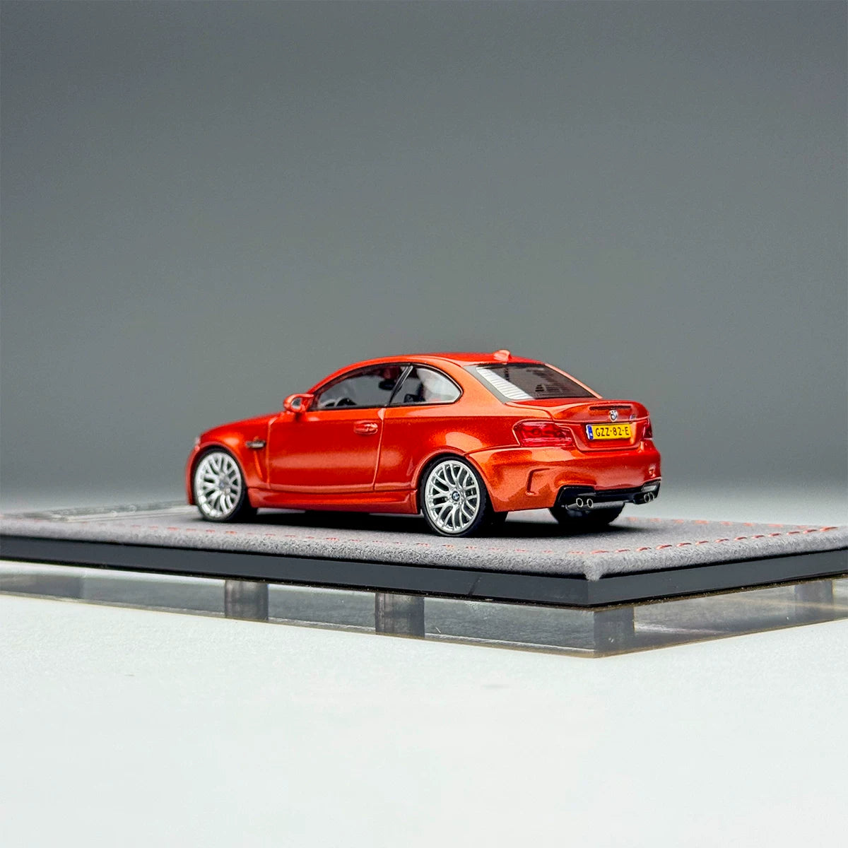 Mortal 1:64 BMW 1M Coupe E82 Valencia Orange in Premium Box Packaging
