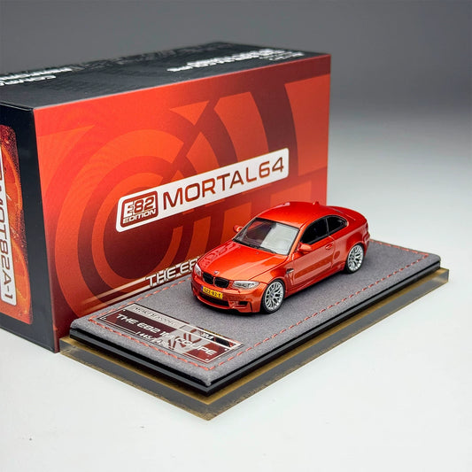 Mortal 1:64 BMW 1M Coupe E82 Valencia Orange in Premium Box Packaging