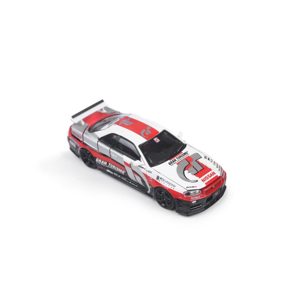 Time Micro 1:64 Nissan Skyline GT-R R34 Z-Tune Openable Engine Hood Playstation Gran Turismo Edition