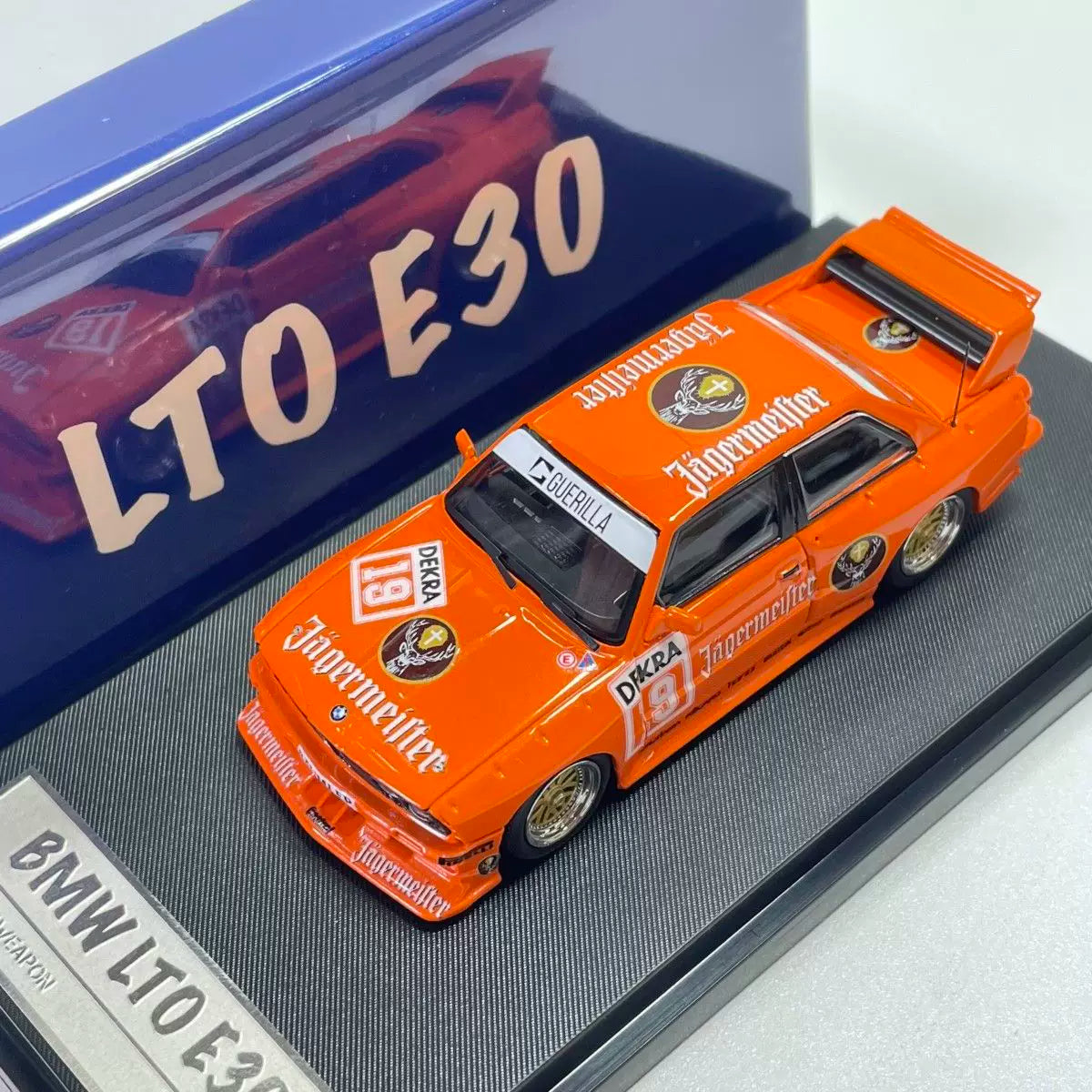 Street Weapon 1:64 BMW M3 E30 Live to Offend LTO Custom Orange Jagermeister