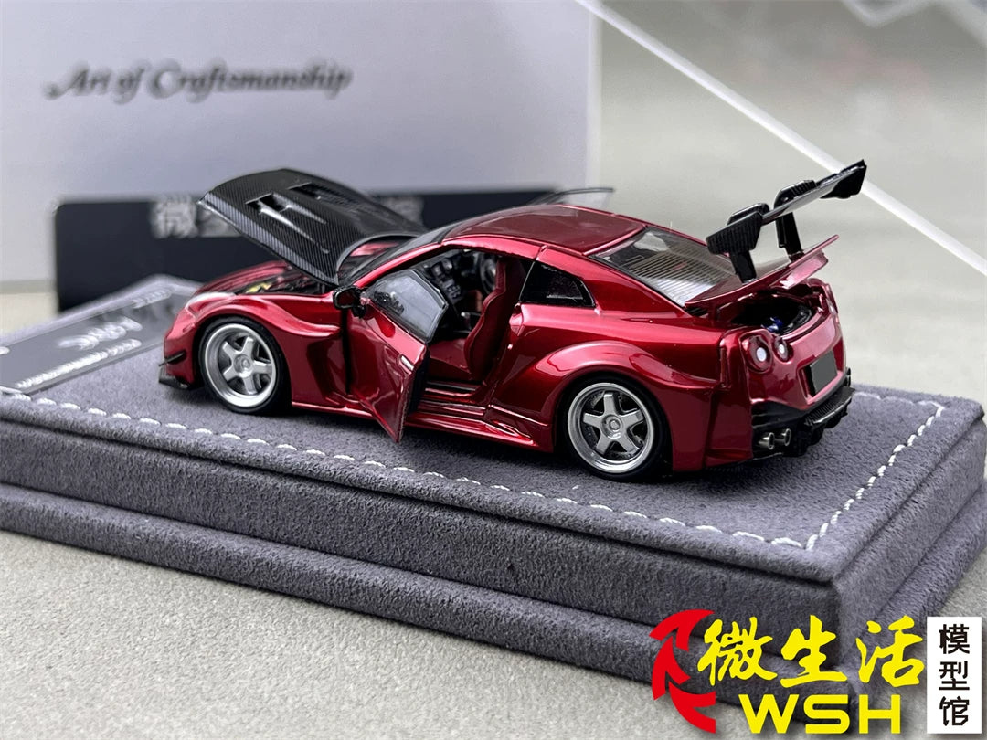 AOC 1:64 Nissan GT-R R35 Metallic Red Hobby Expo China 2026 Limited Edition (Openable All Doors and Hoods with Detailed Engine and Decal Stickers)