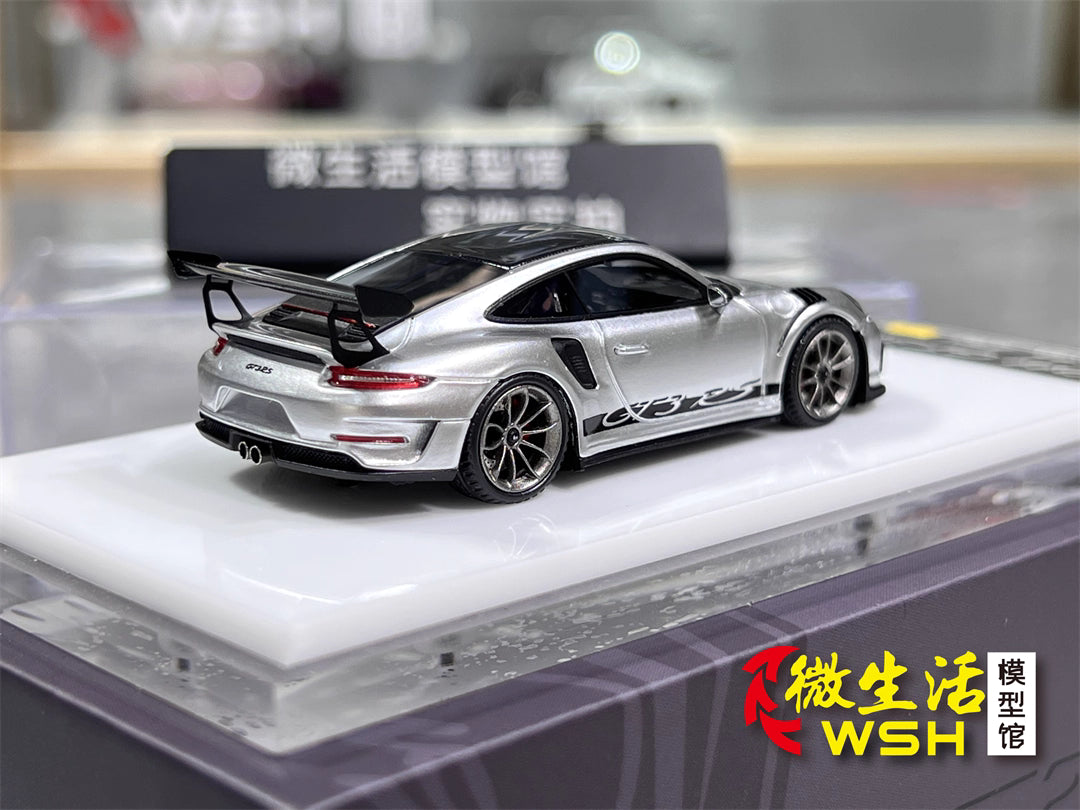 [Premium Resin Model] Car Lounge 1:64 Porsche 991.2 GT3 RS GT Silver Metallic Premium Box Packaging Limited 399 Pieces