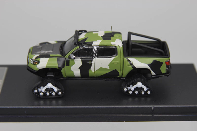 GCD 1:64 Toyota Tacoma N300 Snow Edition Official Licensed Green Camouflage (with 8 Accessories)