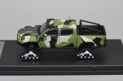 GCD 1:64 Toyota Tacoma N300 Snow Edition Official Licensed Green Camouflage (with 8 Accessories)
