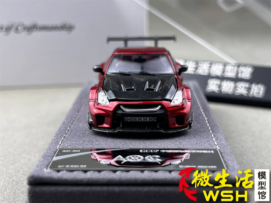 AOC 1:64 Nissan GT-R R35 Metallic Red Hobby Expo China 2026 Limited Edition (Openable All Doors and Hoods with Detailed Engine and Decal Stickers)