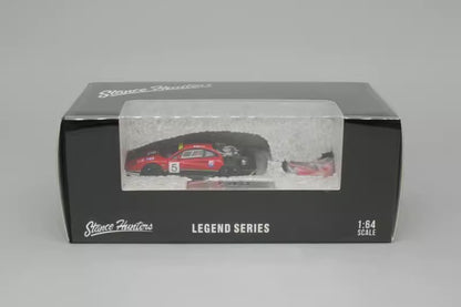 Stance Hunters 1:64 Ferrari F40 LM Removable Rear Engine Hood with Detailed Engine Red and Black #5