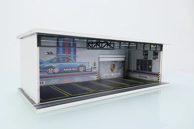 G-Fans 1/64 Porsche RWB Garage Car Park LED light Diorama w/ acrylic cover