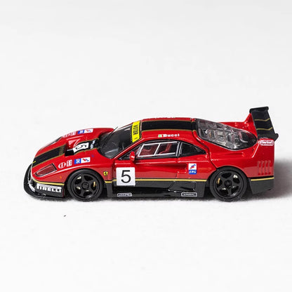 Stance Hunters 1:64 Ferrari F40 LM Removable Rear Engine Hood with Detailed Engine Red and Black #5