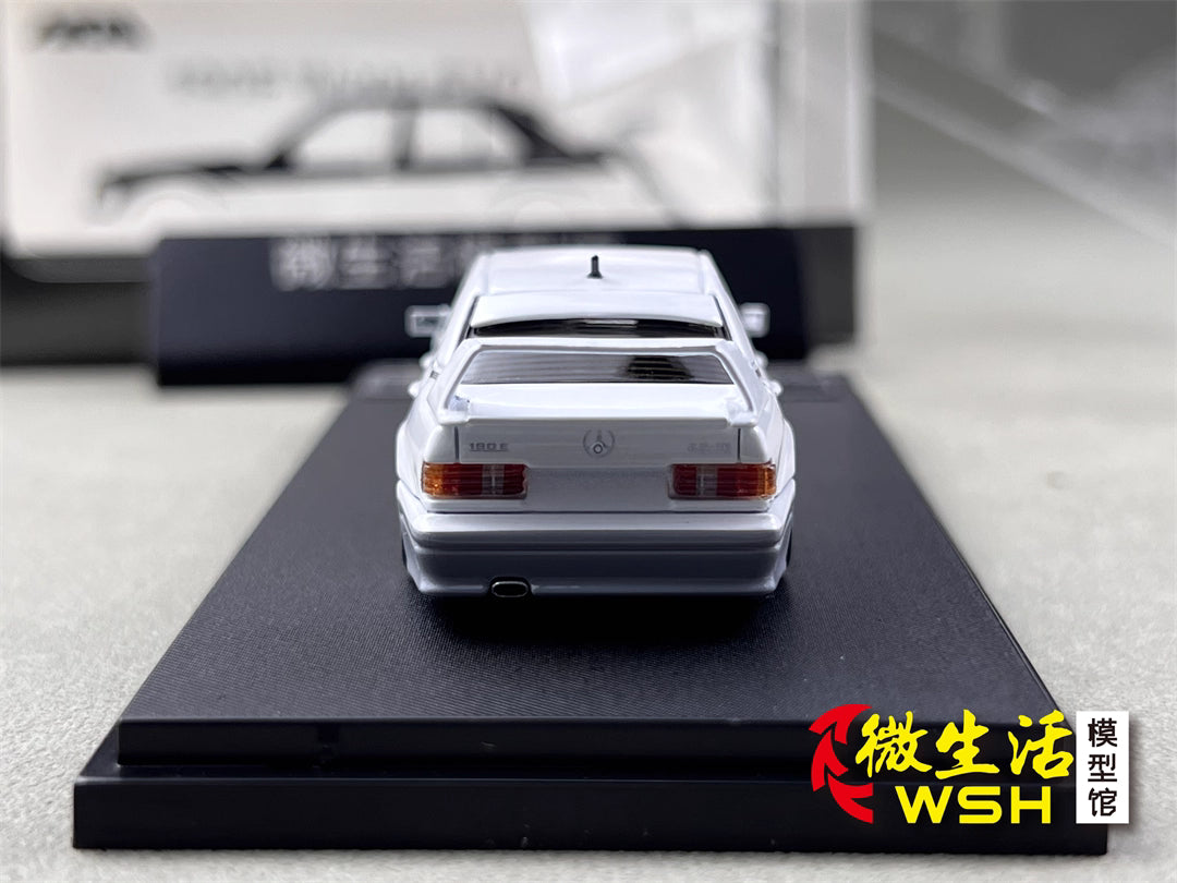 HKM 1:64 Mercedes-Benz 190E W201 2.5-16 EVO II Restmod Custom Gloss White Limited 999 Pieces