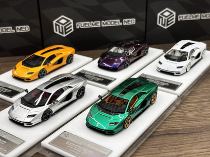[Premium Resin Model] FuelMe Neo 1:64 Lamborghini Countach LPI 800-4 Argento Luna Silver
