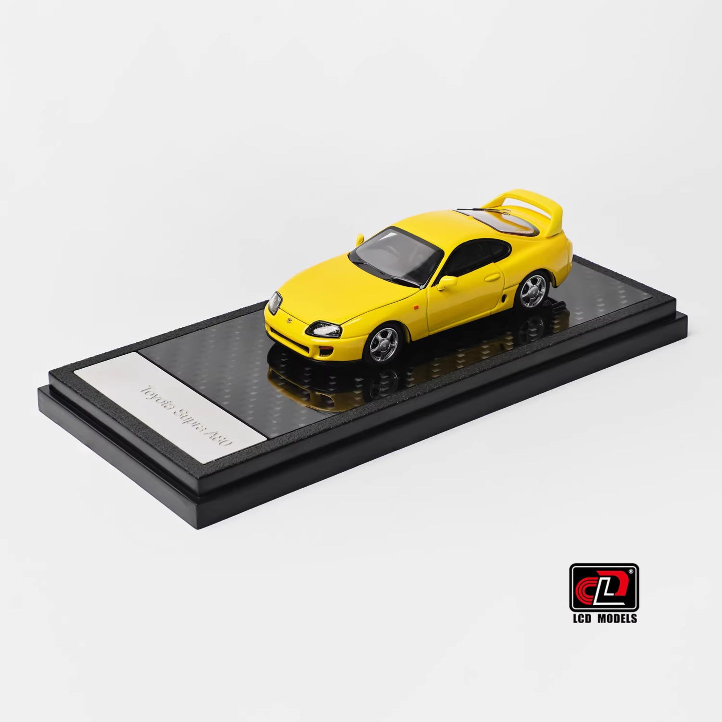 LCD 1:64 Toyota Supra Mk4 A80 Yellow Official Licensed Openable Front Hood Detailed Engine
