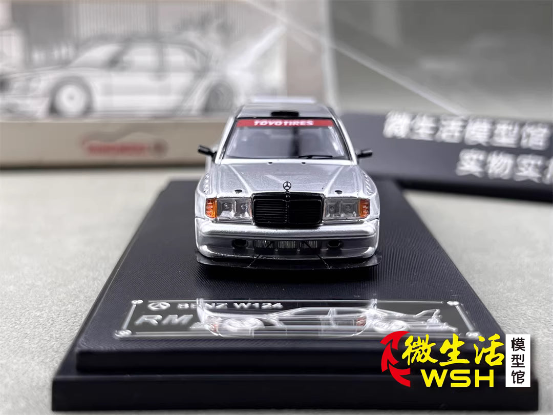 Rhino Model 1:64 Mercedes Benz E-Class MK1 W124 Silver Concept Custom Edition