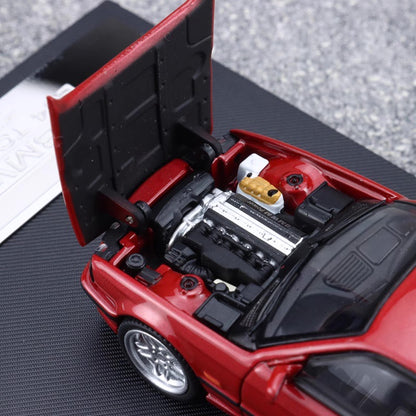 Mortal BMW 5 Series E34 Wagon Rose Red Ordinary Stance Openable Front Hood Detailed Engine Limited 799 Pieces