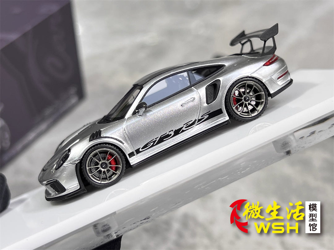 [Premium Resin Model] Car Lounge 1:64 Porsche 991.2 GT3 RS GT Silver Metallic Premium Box Packaging Limited 399 Pieces