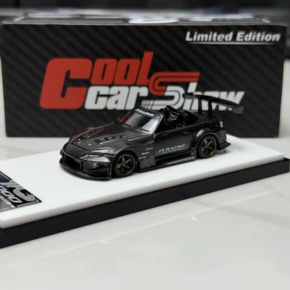 Micro Turbo 1:64 Honda S2000 AP1 J's Racing Custom Carbon Black China Cool Car Show 2026 Special Edition (Openable Engine Hood + Removable Engine + Magnetic Removable Wing)