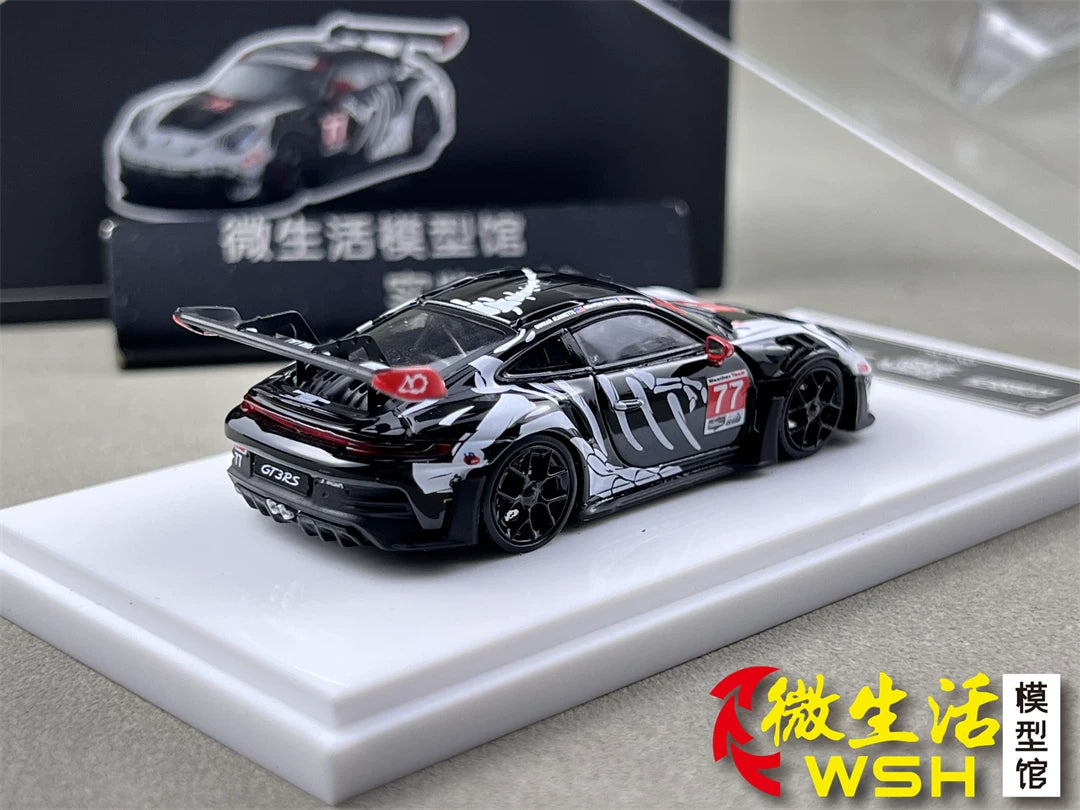 Demon King Auto 1:64 911 GT3 RS (992) Skeleton Rexy Dinosaur #77 (Openable Front Hood + Doors) in Premium Box Packaging