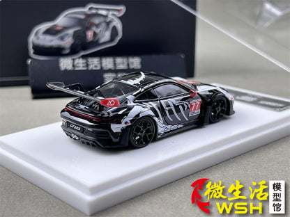 Demon King Auto 1:64 911 GT3 RS (992) Skeleton Rexy Dinosaur #77 (Openable Front Hood + Doors) in Premium Box Packaging
