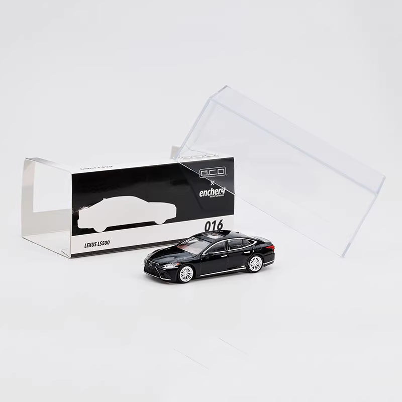 GCD X Enchery 1:64 Lexus LS500 Original Stance Black LHD
