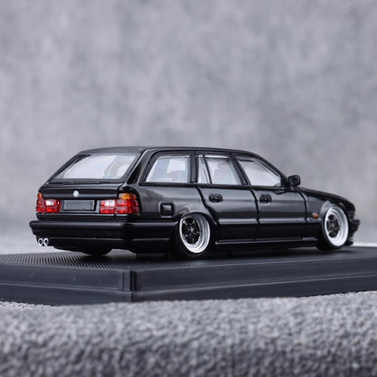 Mortal BMW 5 Series E34 Wagon Pearl Black Low stance Custom Openable Front Hood Detailed Engine Limited 799 Pieces