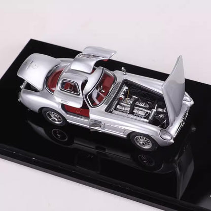 YS Model 1:64 Mercedes Benz SL Class MK1 300SLR W196S 1955 Uhlenhaut Coupe Openable Front Engine Hood and Gull Wing Doors
