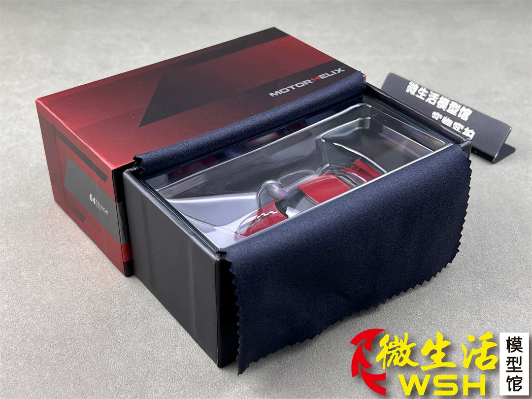 Motorhelix 1:64 Nissan Skyline GT-R R34 Nismo Z-Tune V-Spec-II Nismo Red Openable Front Hood Detailed Engine Official Licensed (Premium Box Packaging)