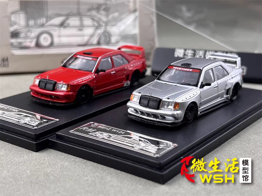 Rhino Model 1:64 Mercedes Benz E-Class MK1 W124 Silver Concept Custom Edition