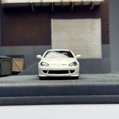 Motorhelix 1:64 Honda Mugen Integra Type-R DC5 championship White Openable Front Hood Detailed Engine - Honda & Mugen Duel Official Licensed