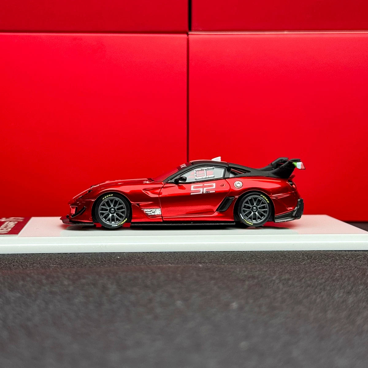 SK Model 1:64 Ferrari 599XX EVO Circuit Edition - #52 Metallic Red in Premium Box Packaging