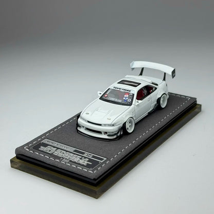 Mortal 1:64 Silvia S14 GT-SPEC V1 Seiji Ookawara Cambergang 1.0 White in Premium Box Packaging
