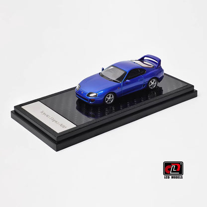 LCD 1:64 Toyota Supra Mk4 A80 Blue Official Licensed Openable Front Hood Detailed Engine